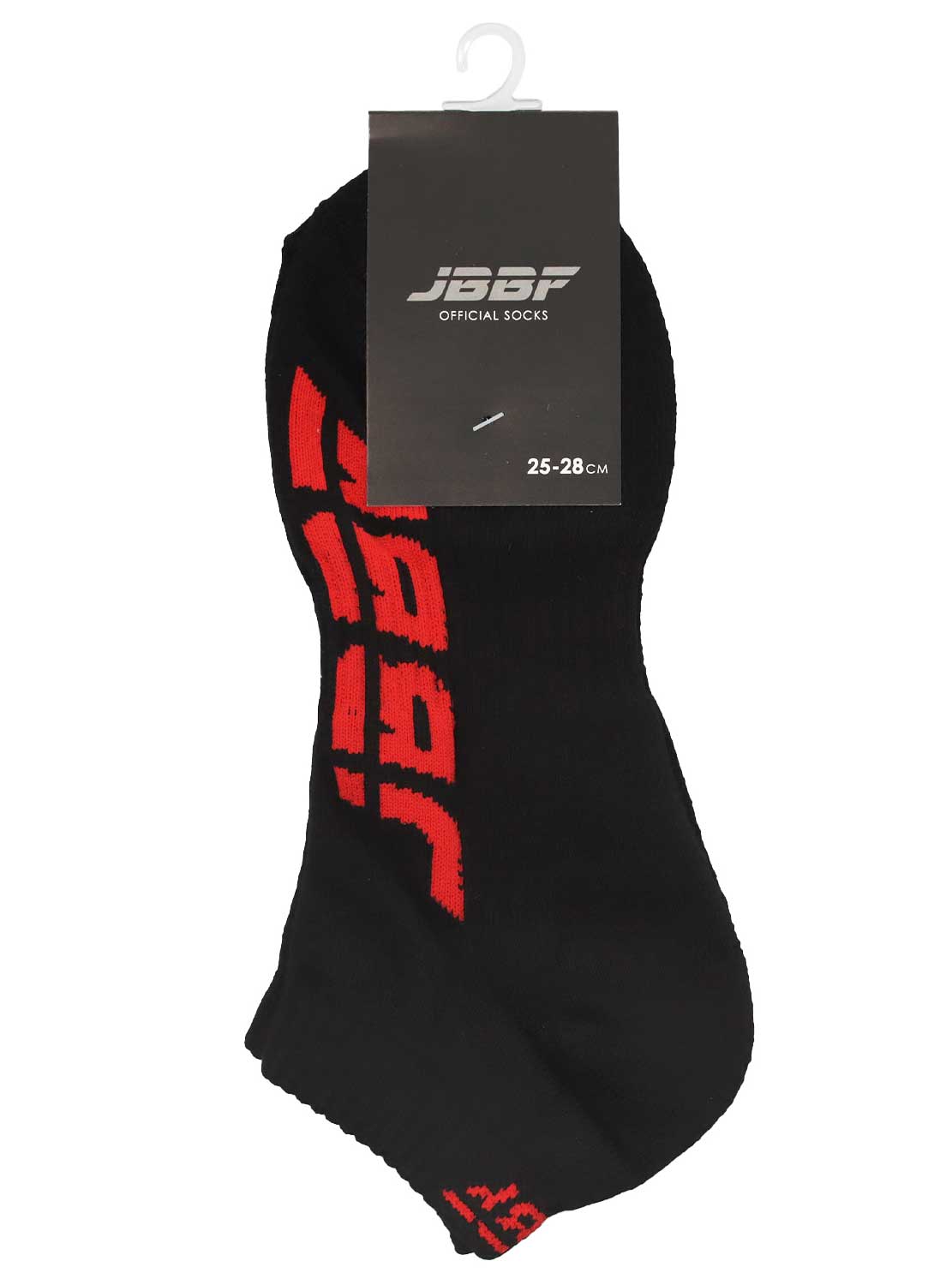 JBBF SOCKS - 黒くるぶし丈 赤ロゴ