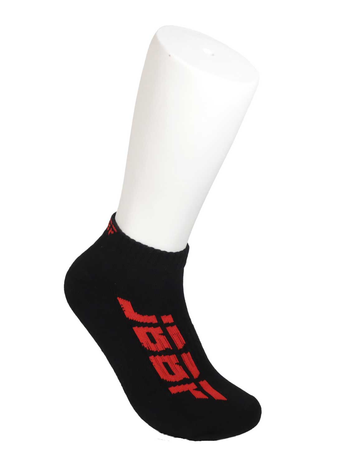 JBBF SOCKS - 黒くるぶし丈 赤ロゴ