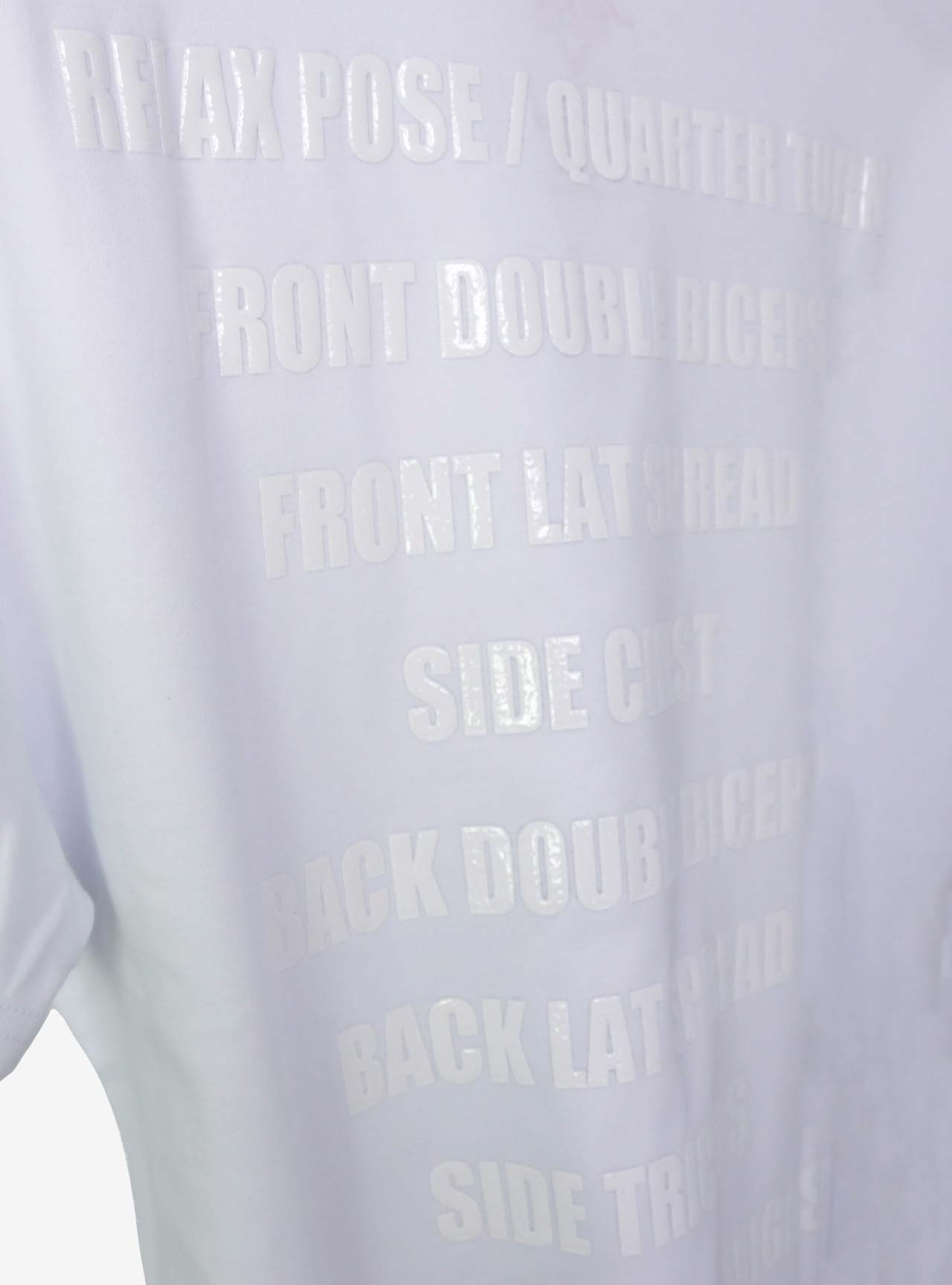 JBBF T-Shirt 白T 刺繍x背面競技名 白プリント