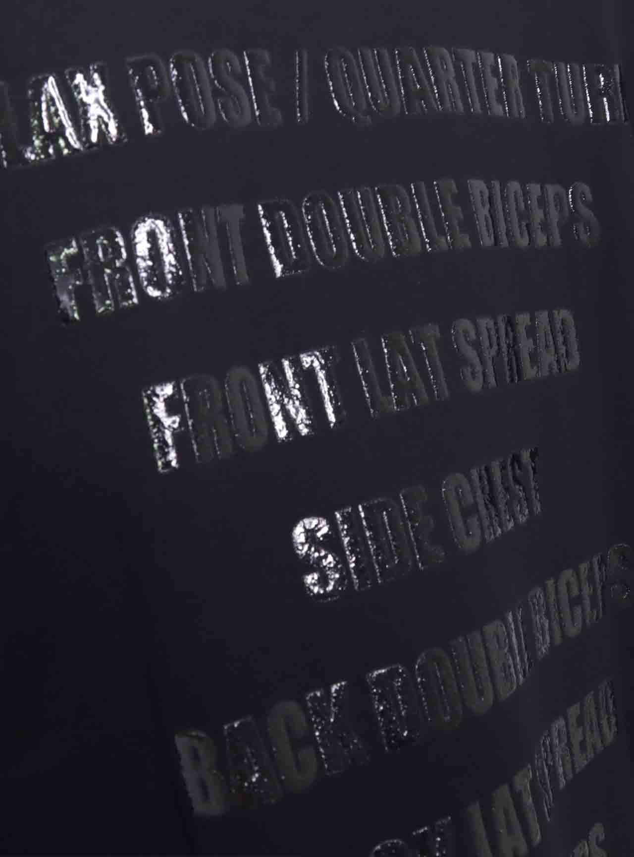 JBBF T-Shirt 黒T 刺繍x背面競技名 黒プリント