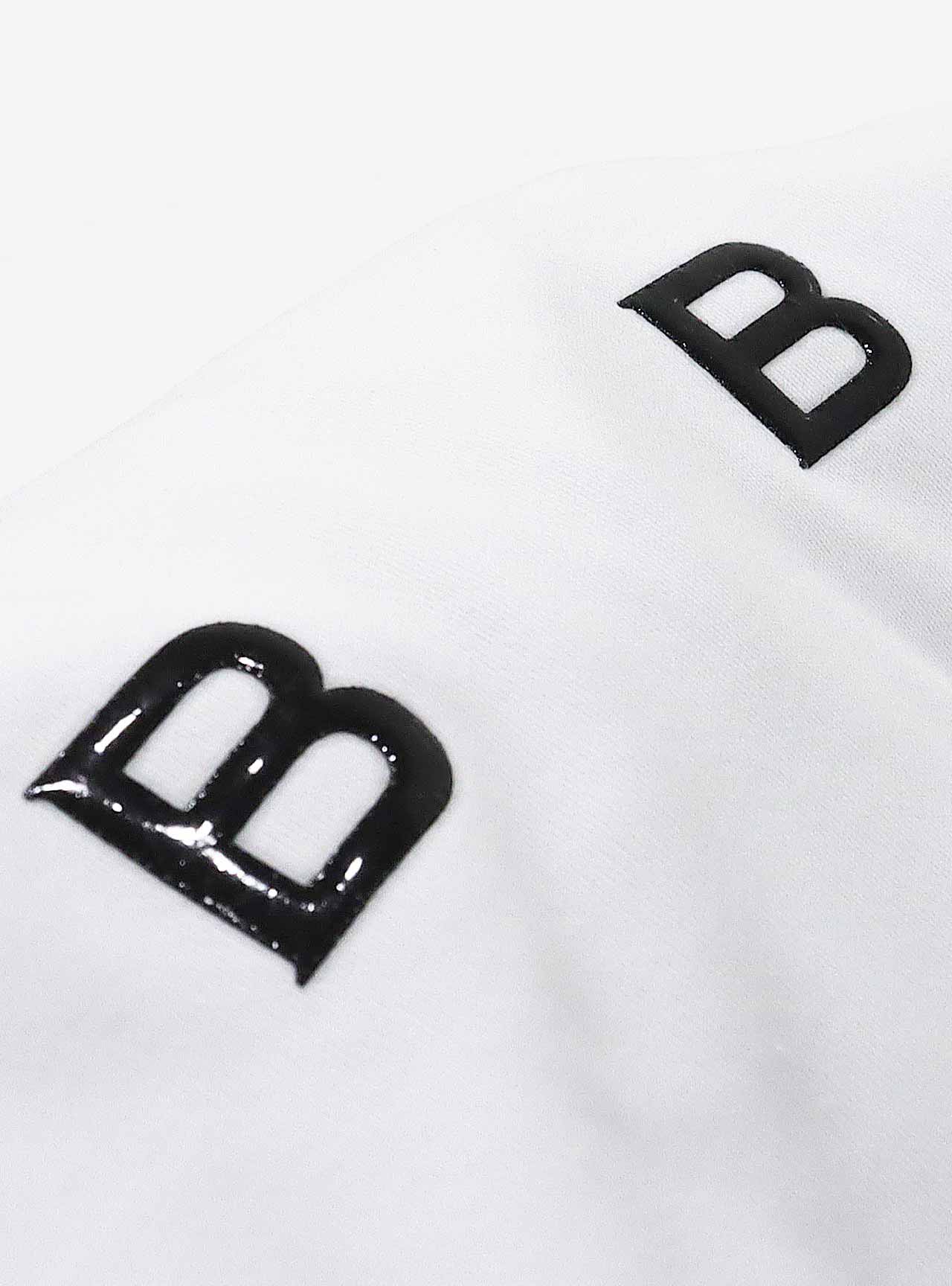 JBBF T-Shirt 白xシンプル 黒ロゴ