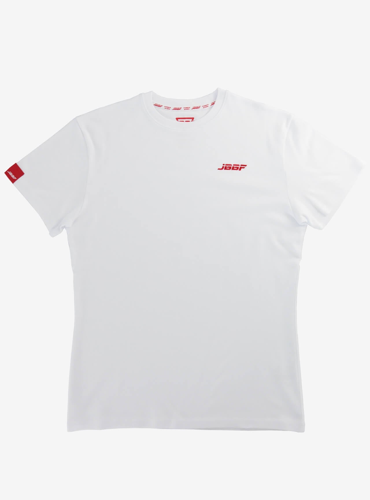 JBBF T-Shirt 白T 刺繍x背面競技名 黒プリント