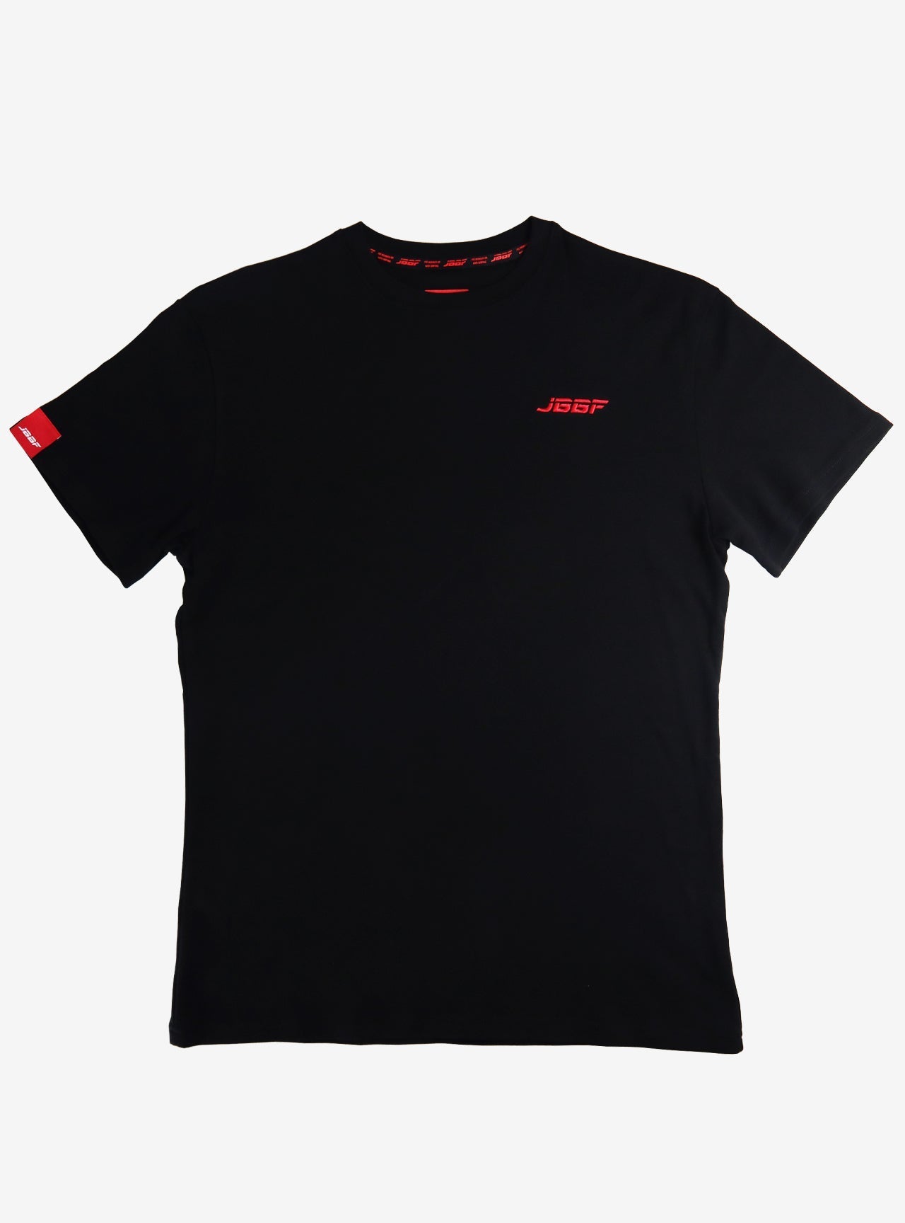 JBBF T-Shirt 黒T 刺繍x背面競技名 黒プリント