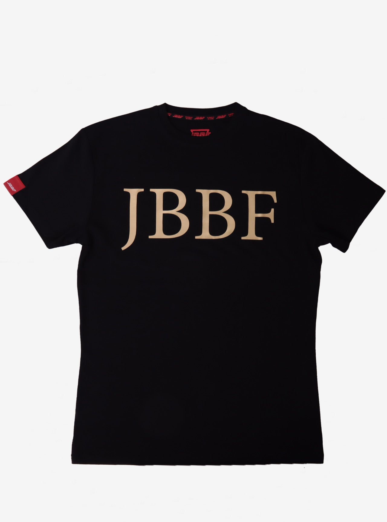 JBBF T-Shirt 黒xゴールド泊 ロゴ
