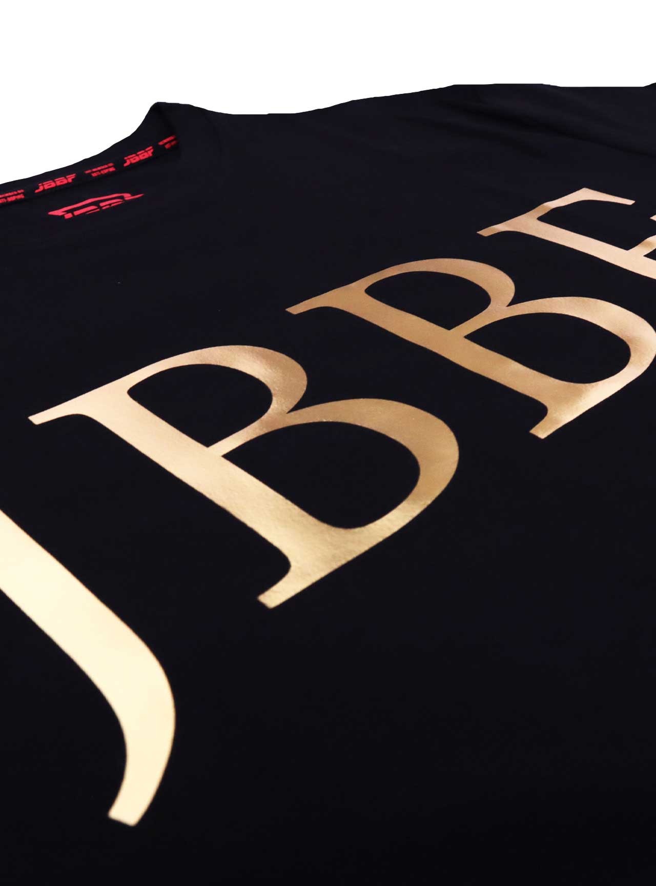 JBBF T-Shirt 黒xゴールド泊 ロゴ
