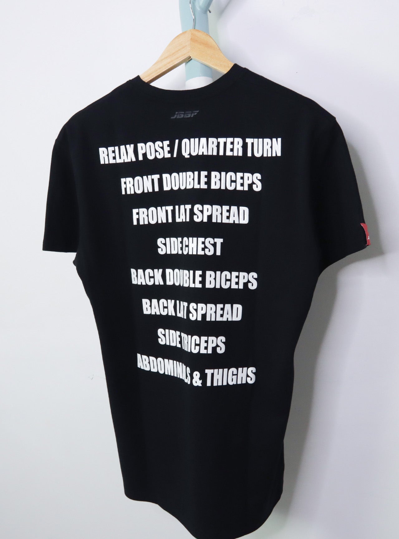 JBBF T-Shirt 黒T 刺繍ｘ背面競技名 白プリント