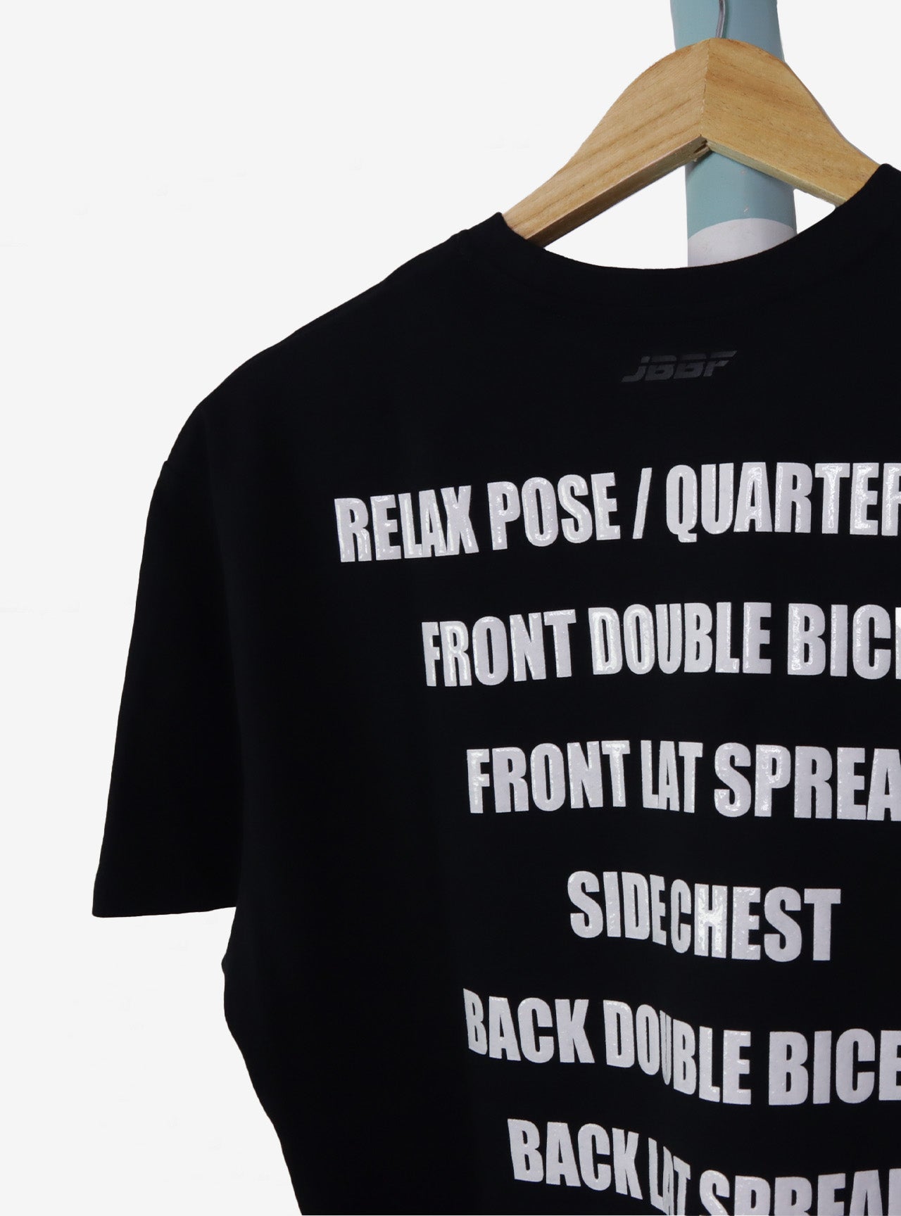JBBF T-Shirt 黒T 刺繍ｘ背面競技名 白プリント